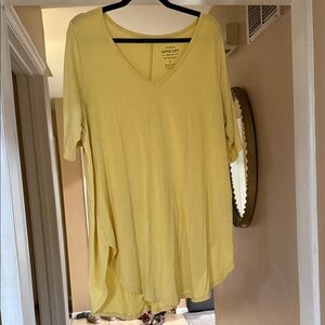 Torrid super soft knit Women's Soft Yellow V-Neck Tee